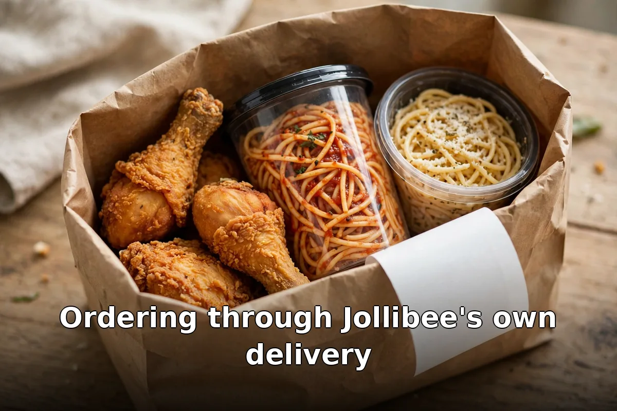 Ordering through Jollibee's own delivery