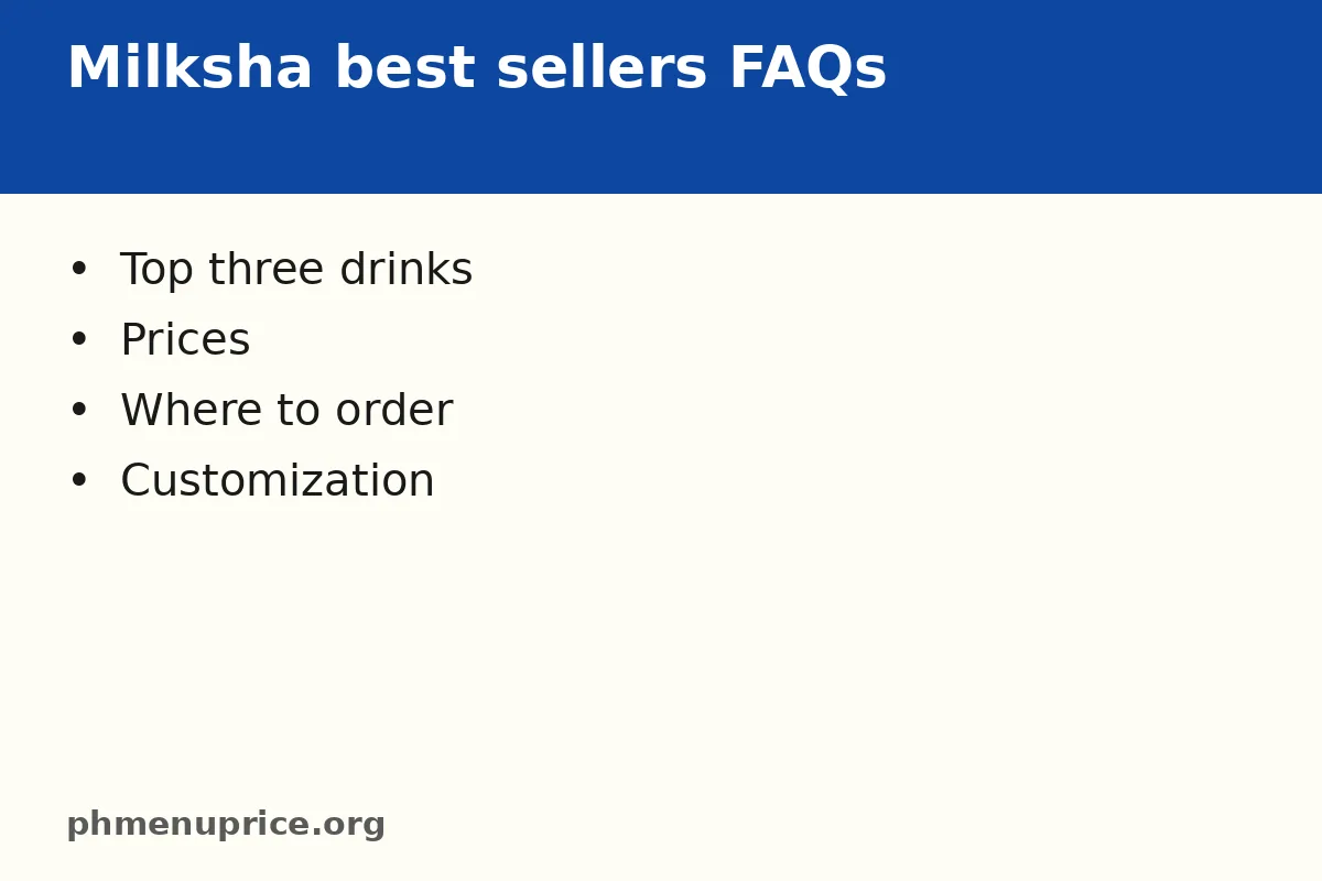 Milksha best sellers FAQs