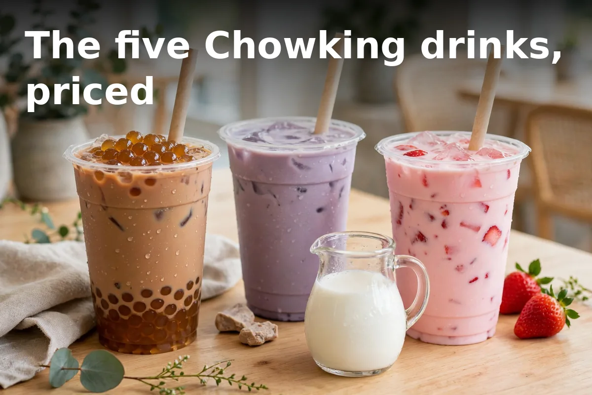 The five Chowking drinks, priced