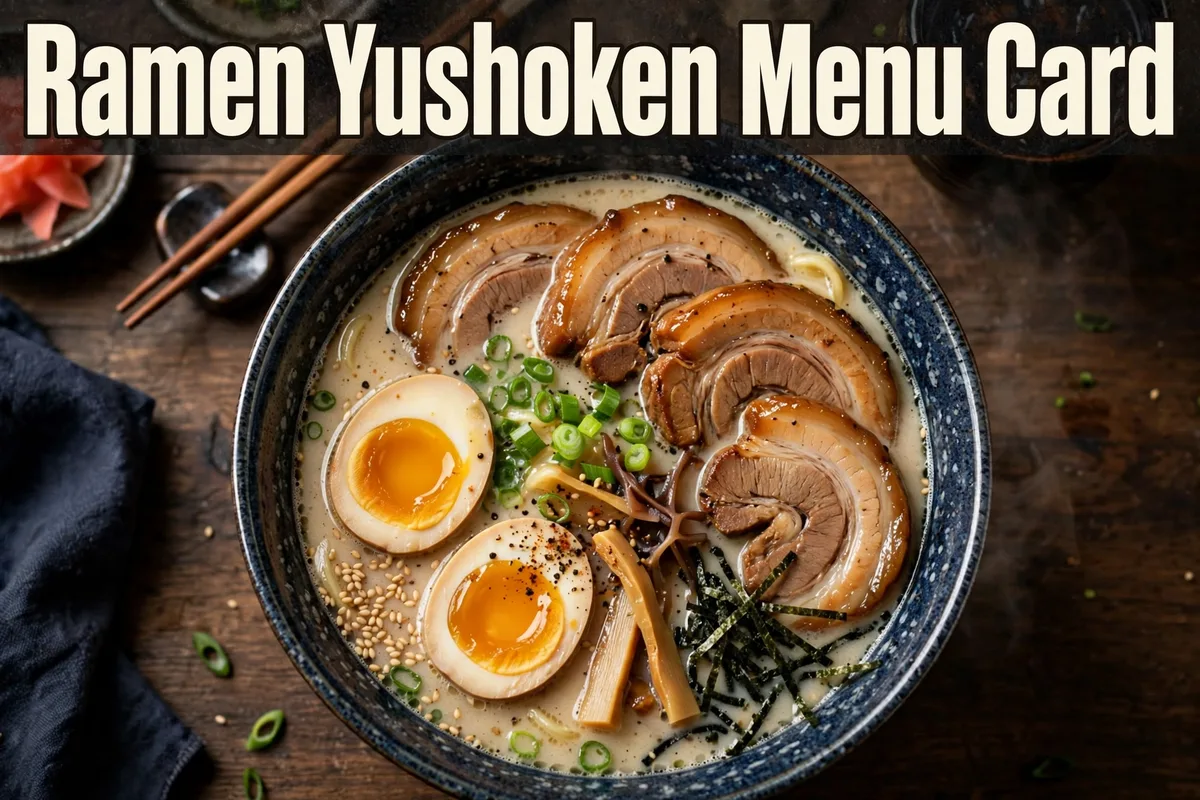Ramen Yushoken Menu Card