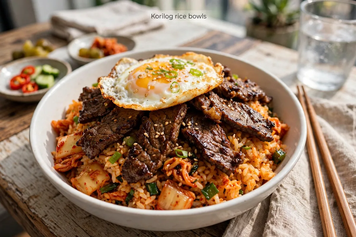 What are Korilog rice bowls?