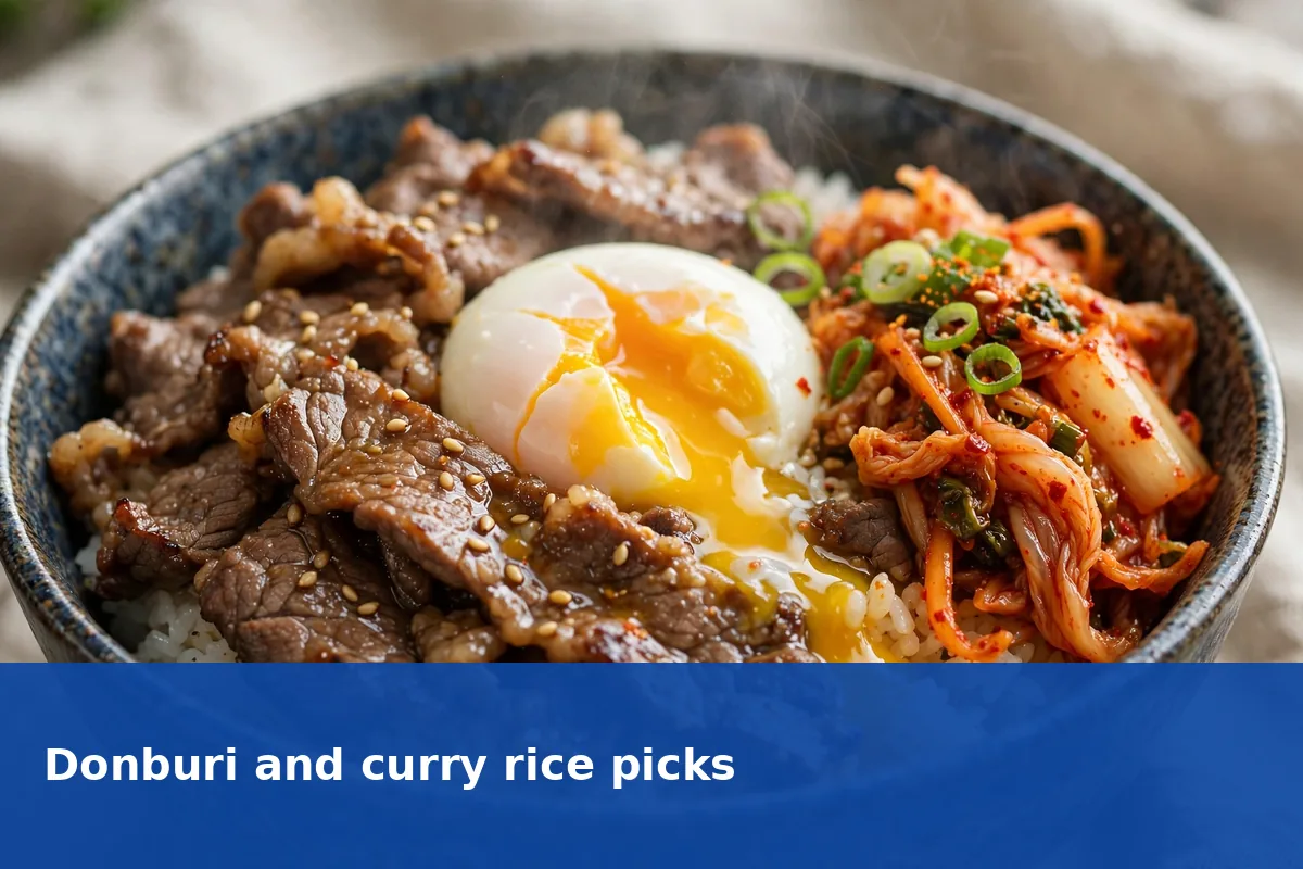 Donburi and curry rice picks