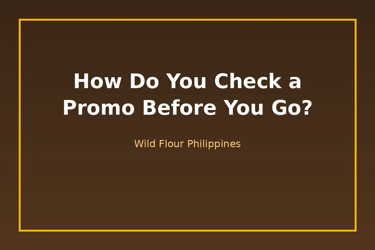 How Do You Check a Promo Before You Go?