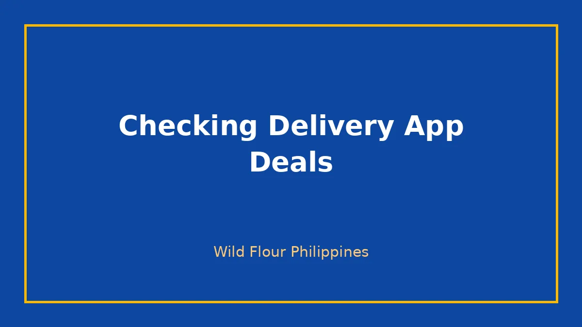 Checking Delivery App Deals